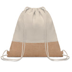Rugzak met jute India in beige