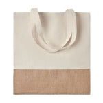 Boodschappentas met jute India Tote in beige