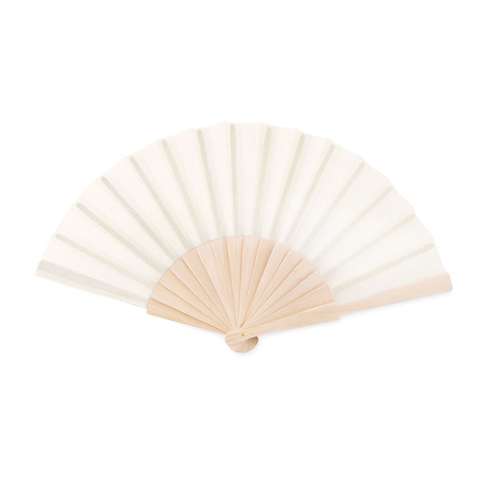 Waaier hout/polyester Fanny Wood in beige