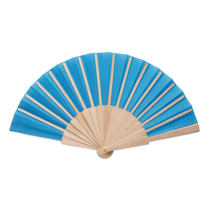 Waaier hout/polyester Fanny Wood in royal blauw