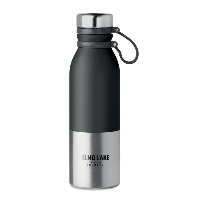 Dubbelwandige drinkfles 600 ml Iceland met een bedrukking als voorbeeld