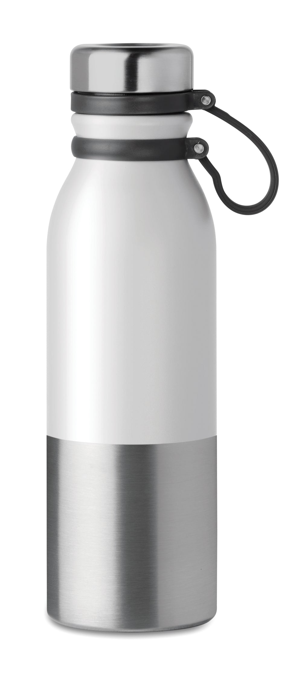 Dubbelwandige drinkfles 600 ml Iceland in wit