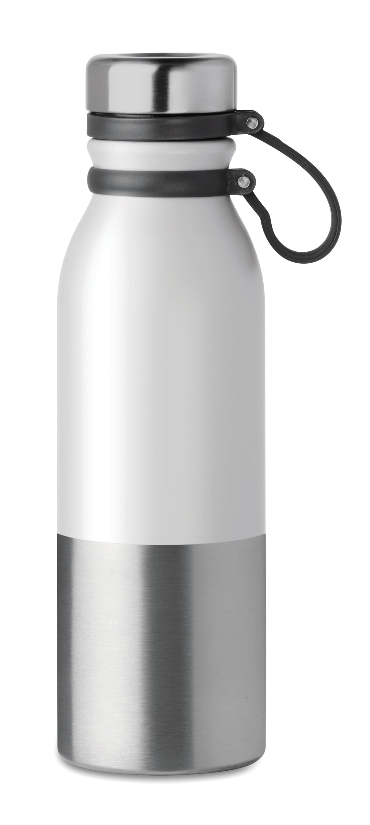 Dubbelwandige drinkfles 600 ml Iceland in wit