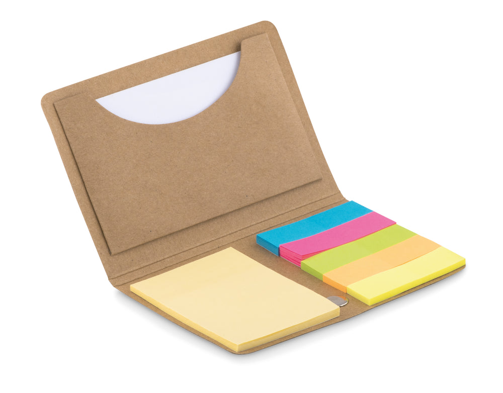 Memoblaadjes en pagina labels Foldnote in beige