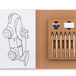 Kleurset met 6 potloden Folder2 Go in beige