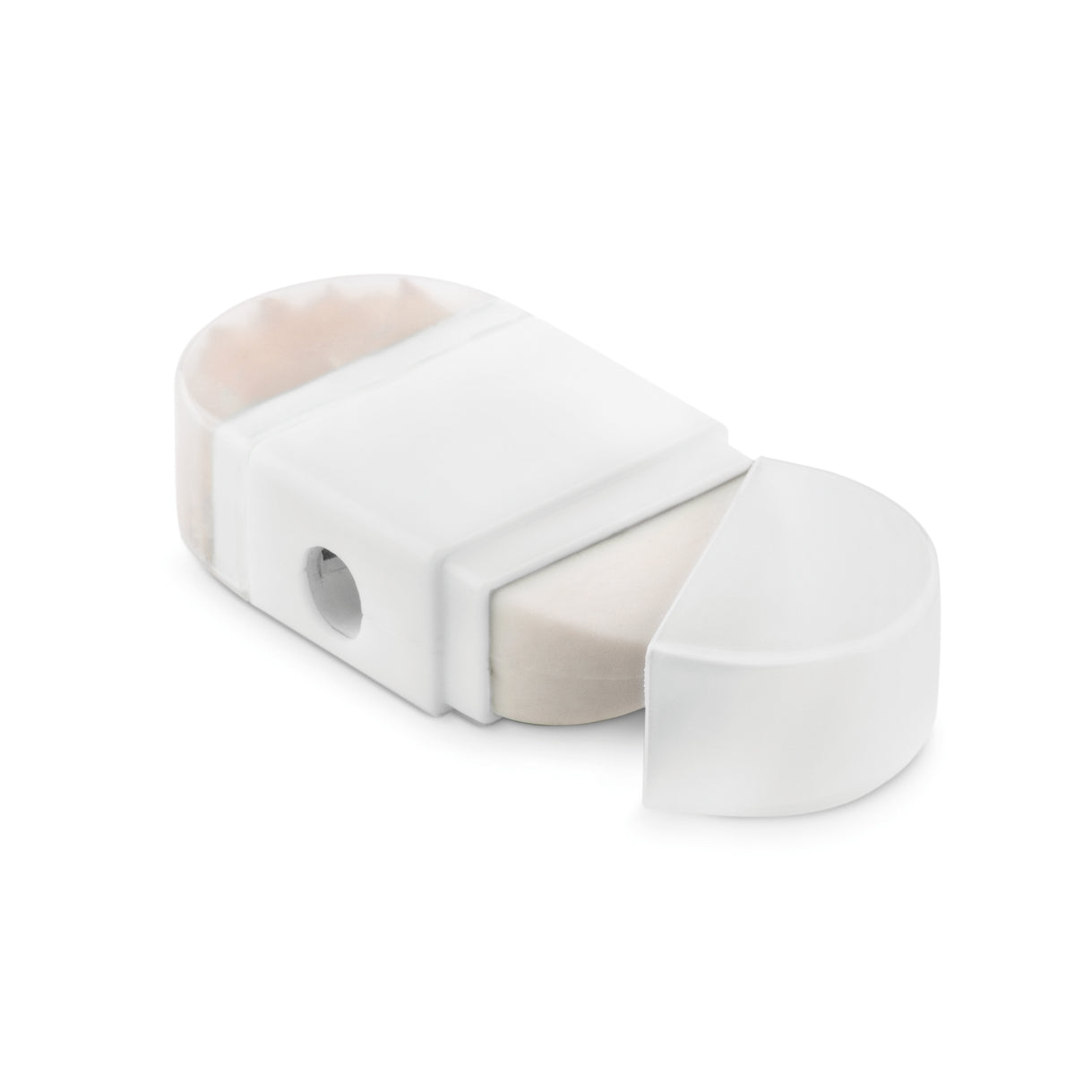 Puntenslijper en gum Goma2 in wit