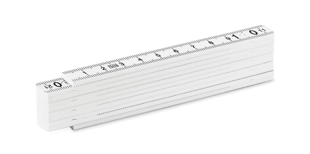 Opvouwbare duimstok Meter in wit
