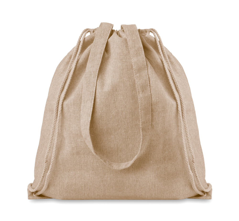 RPET Rugzakje met koord Moira Duo in beige