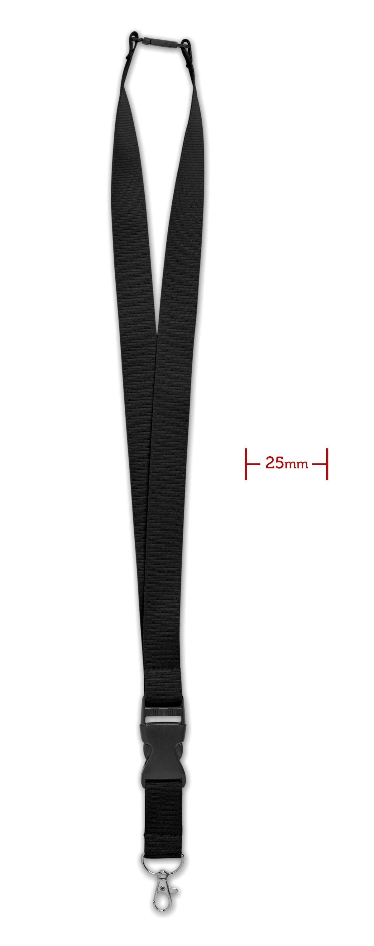 Lanyard Wide Lany in zwart