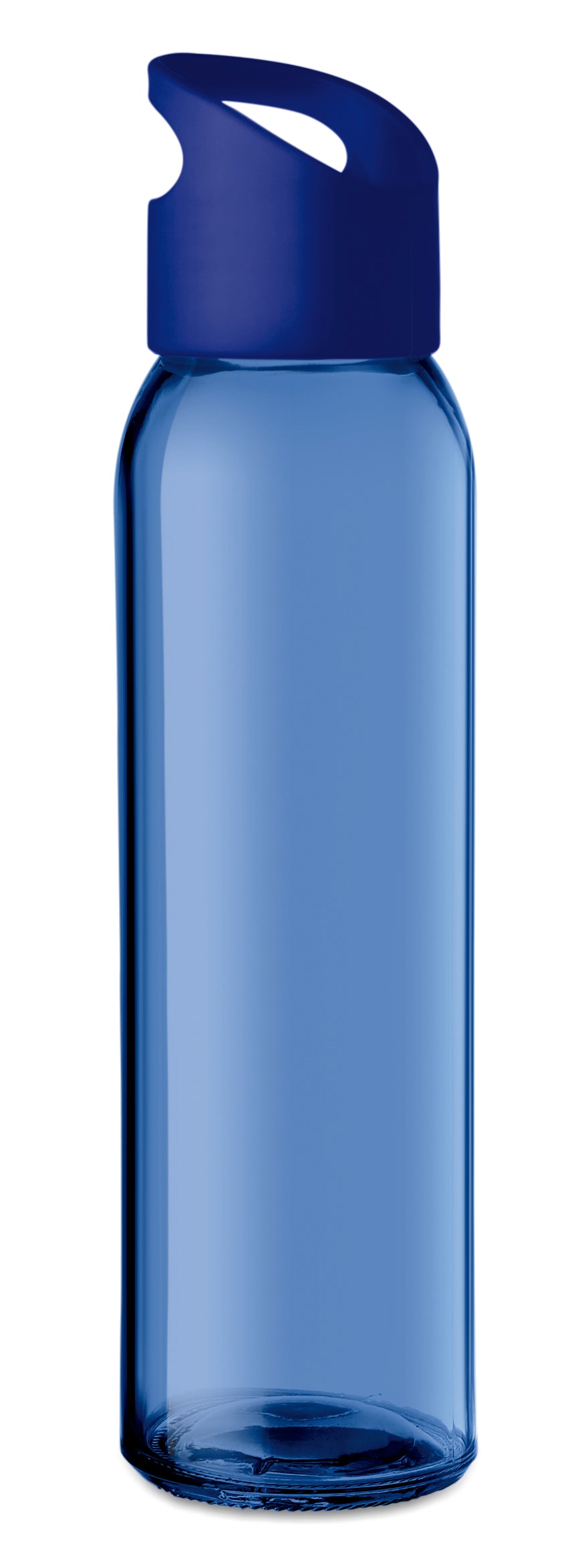 Glazen drinkfles 470 ml Praga in royal blauw