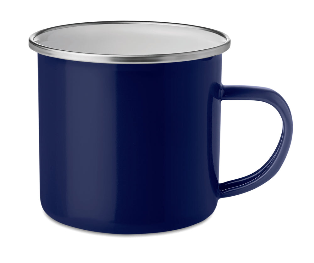 Metalen mok emaille coating Plateado in blauw