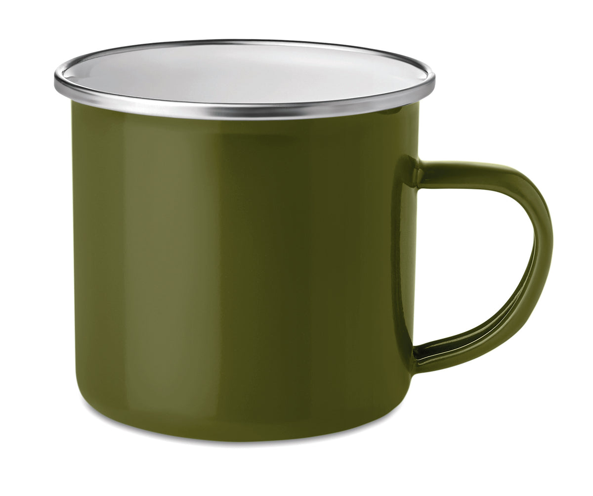 Metalen mok emaille coating Plateado in groen