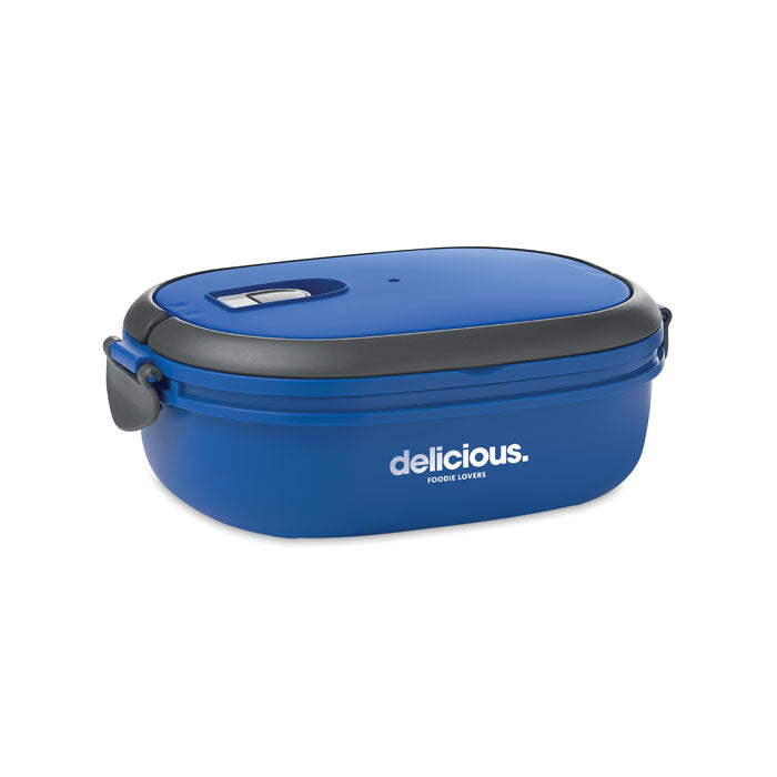 Luchtdichte lunchbox Lux Lunch met een bedrukking als voorbeeld