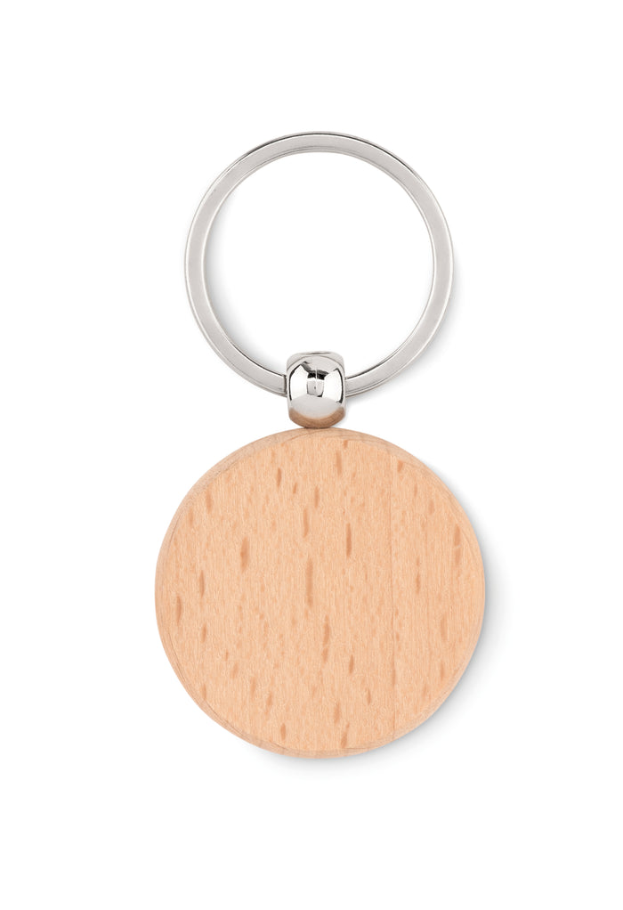 Houten sleutelhanger rond bedrukken – Toty Wood