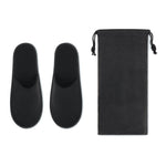 Hotelslippers in pouch Flip Flap in zwart