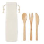 Bamboe bestekset Setboo in beige
