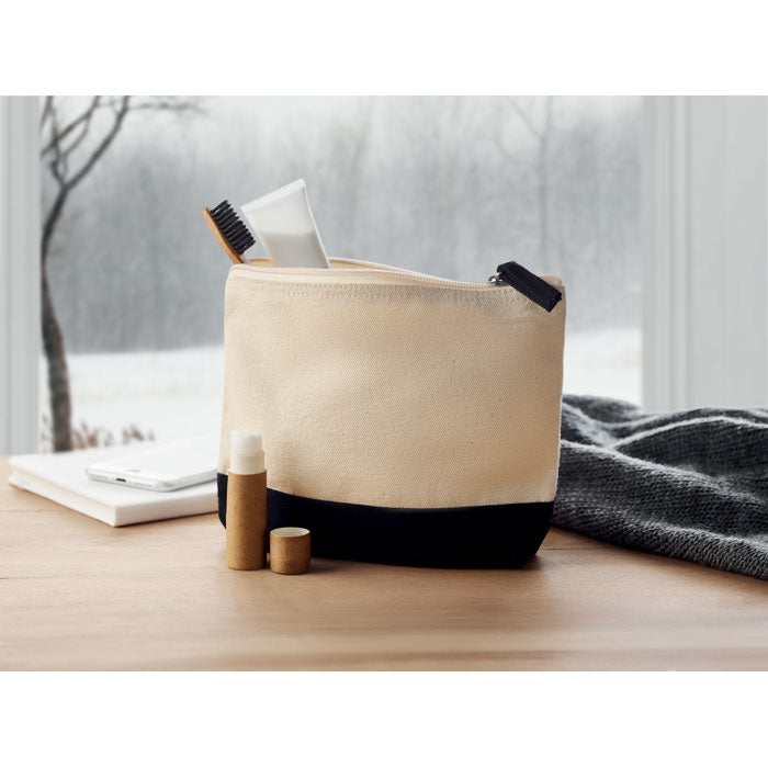 2-Kleurige katoenen toilettas Kleuren, sfeerfoto