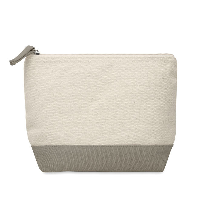 2-Kleurige katoenen toilettas Kleuren in grijs