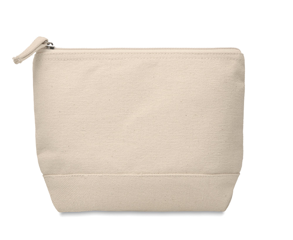 2-Kleurige katoenen toilettas Kleuren in beige