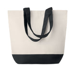 Canvas strandtas 280 g/m² Kleuren Bag in zwart