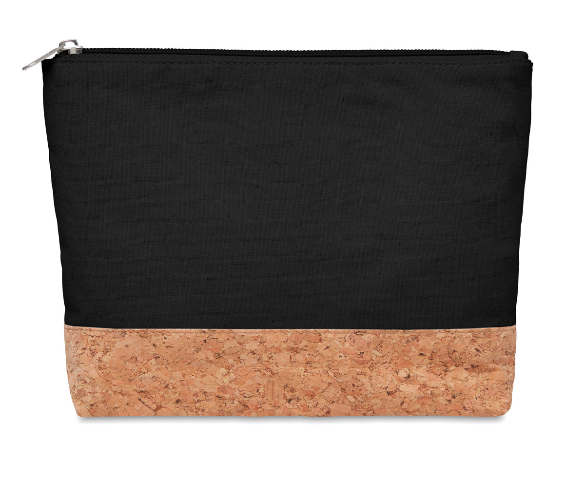 Katoenen toilettas Porto Bag in zwart