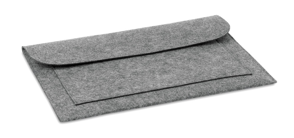 Vilten laptophoes Pouchlo in grijs