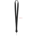 Lanyard met badgehouder Zip Lanyard in zwart