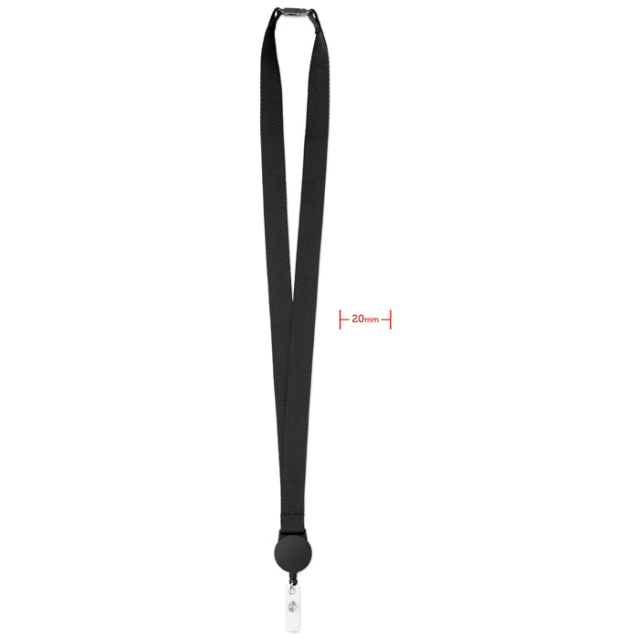 Lanyard met badgehouder Zip Lanyard in zwart