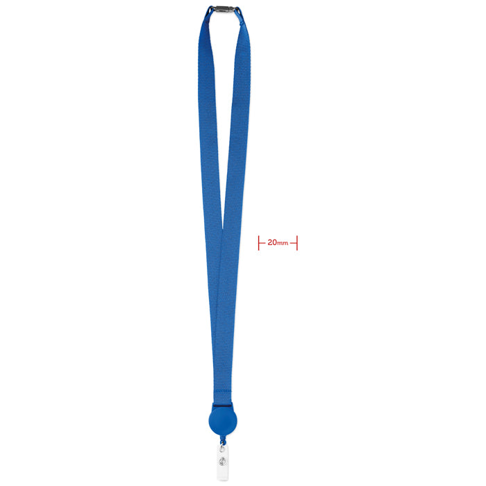 Lanyard met badgehouder Zip Lanyard in royal blauw