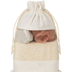 Badset in katoenen pouch Cuida Set in beige