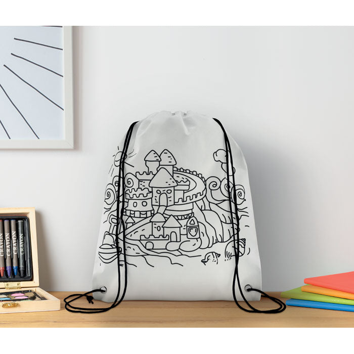 Non-woven trekkoord rugzak Carrydraw, sfeerfoto