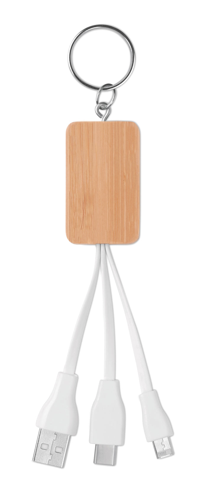 3-in-1 bamboe oplaadkabels bedrukken – Clauer