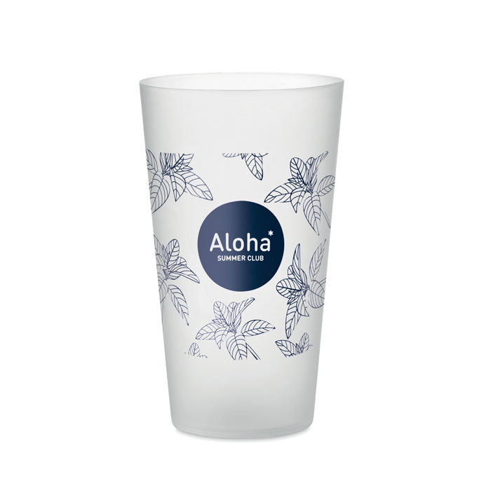 Herbruikbare event beker 500 ml Festa Large met een bedrukking als voorbeeld