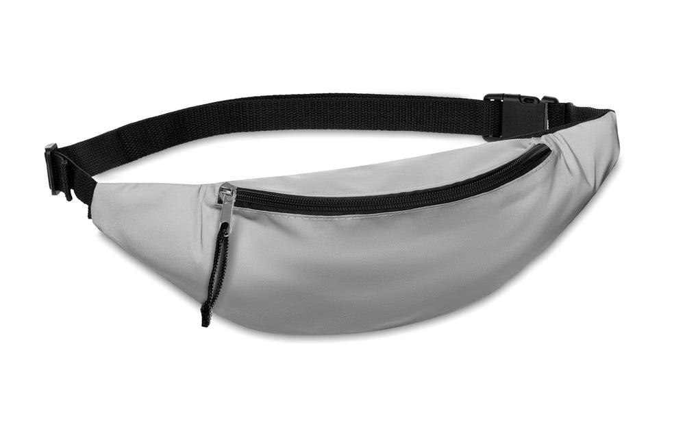 Reflecterende heuptas Visiwaist in mat zilver