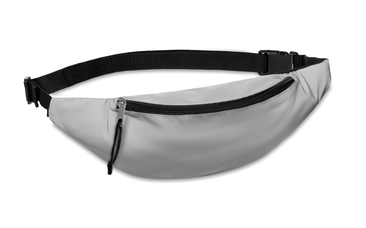 Reflecterende heuptas Visiwaist in mat zilver