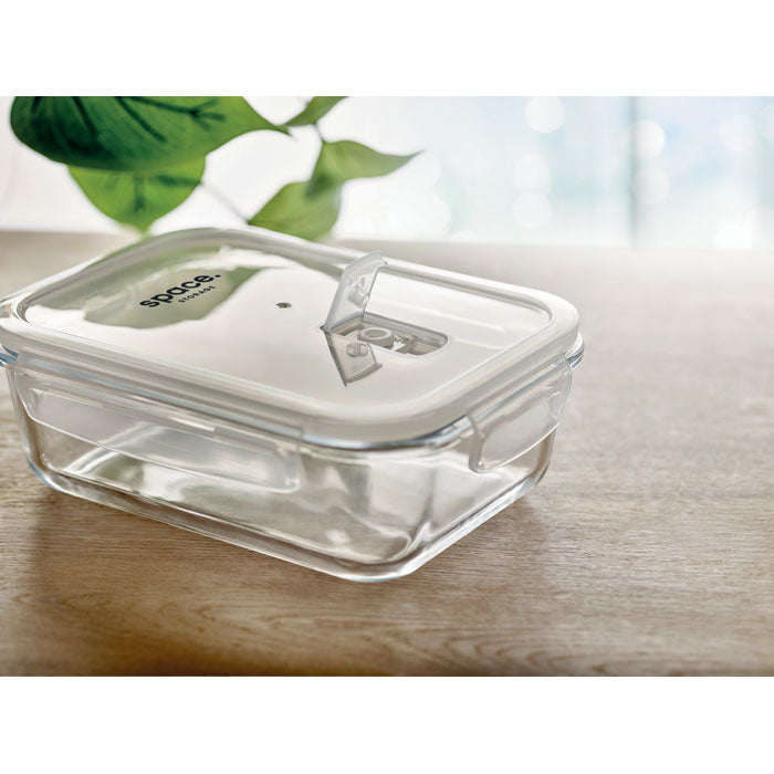 Glazen lunchbox 900 ml Praga Lunchbox met een bedrukking als voorbeeld
