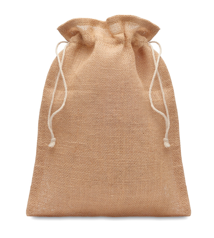 Jute geschenkzak small bedrukken – Jute Small
