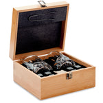 Luxe whiskey set in bamboe box Inverness in hout