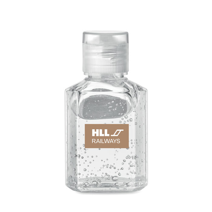 Handreinigings ml Gel 30 met een bedrukking als voorbeeld