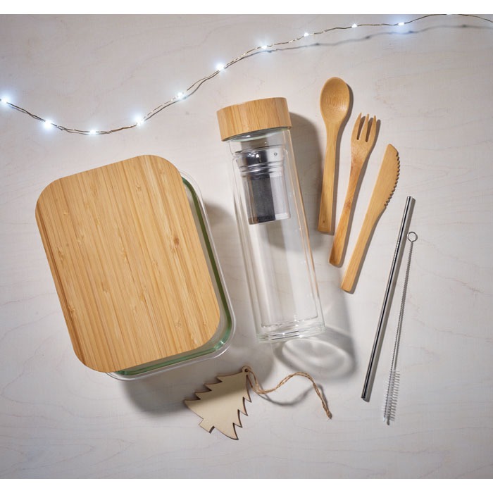 Glazen lunchbox bamboe deksel Tundra Lunchbox, sfeerfoto