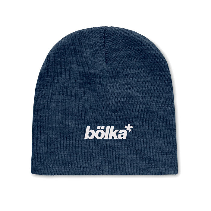 RPET Beanie Marco Rpet met een bedrukking als voorbeeld