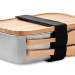 RVS Lunchbox 600 ml Savanna in hout
