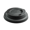 Verpackung, ca. 1g, PE Deckel für Becher schwarz 80mm bedrukken – promotionele snack