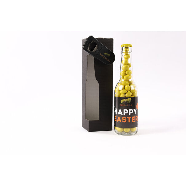 pindapils 1 fles happy easter in doosje met opener 1 productafbeelding