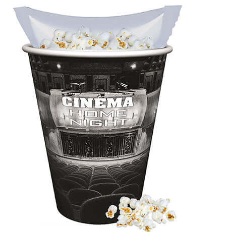 Popcorn süß, ca. 20g, Snackbecher Maxi mit Maxi zakje bedrukken – promotionele snack