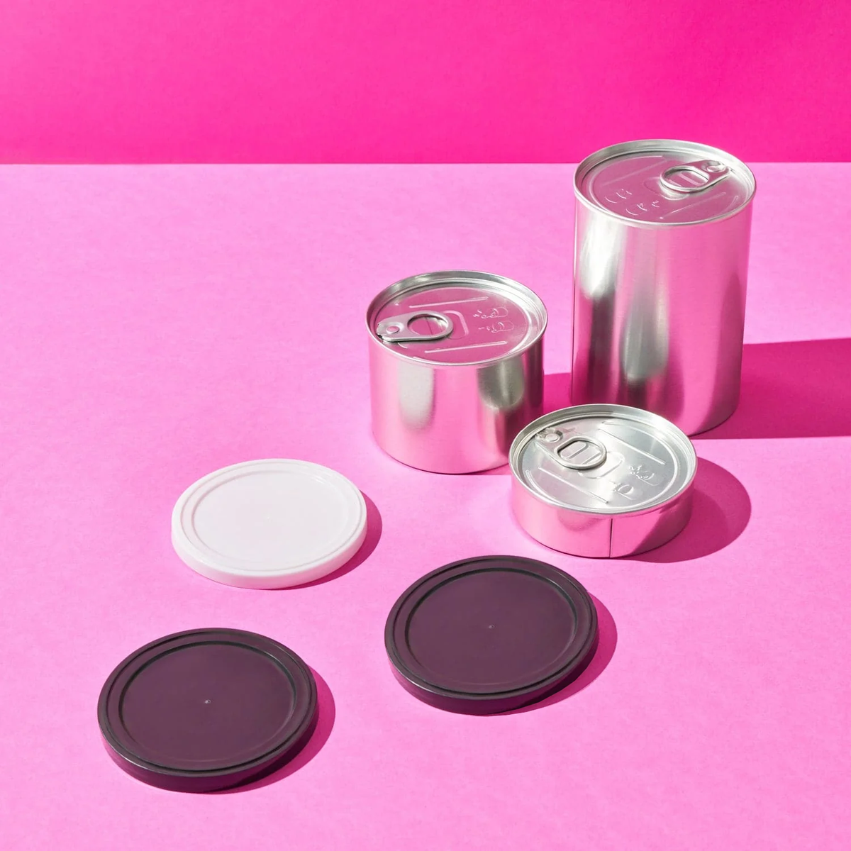Zilver drukdeksel-blik met trekring, foto 1