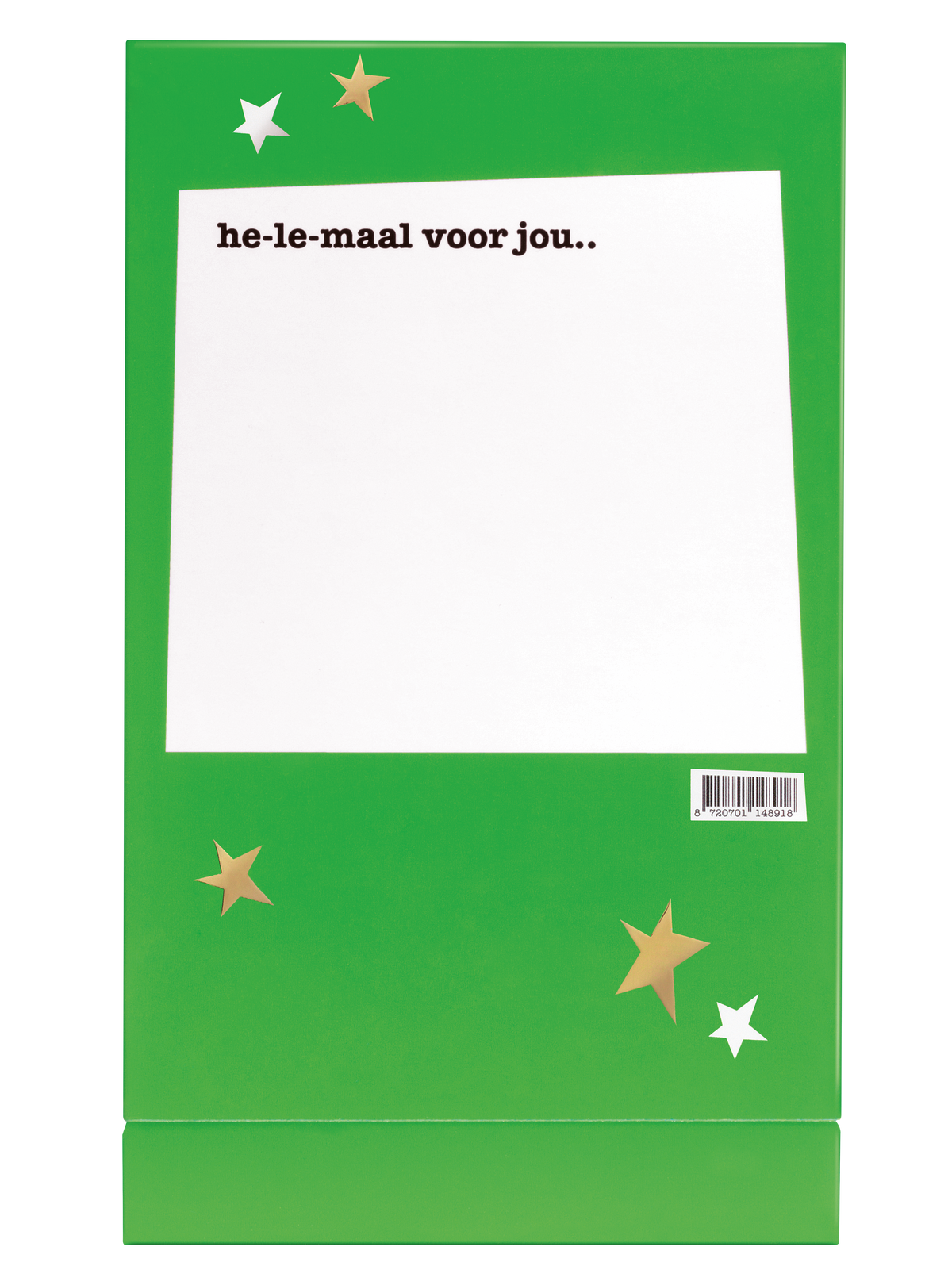 Achterkant van de verpakking van Tony's Chocolonely proeverijtje Kerstboom