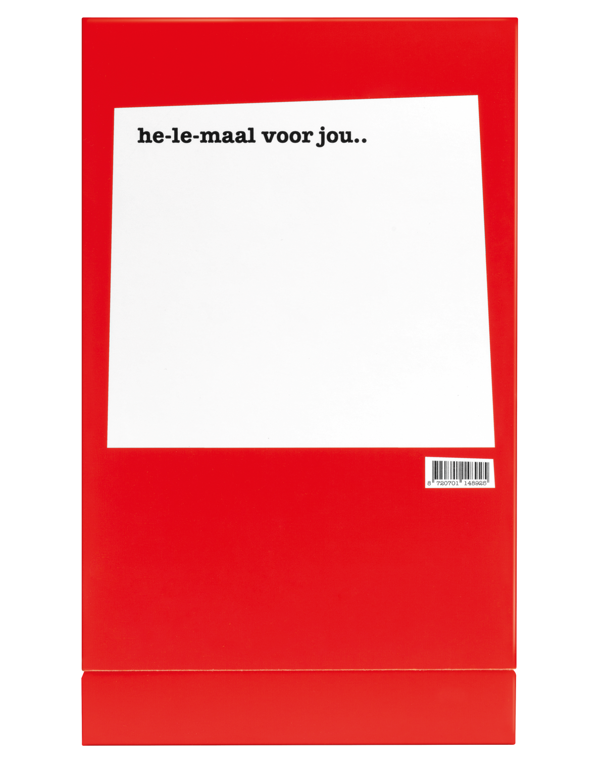 Achterkant van de verpakking van Tony's Chocolonely proeverijtje Liefde