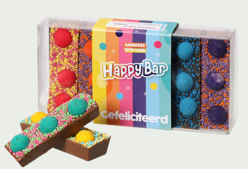 Luxe chocoladereep, uitvoering gefeliciteerd