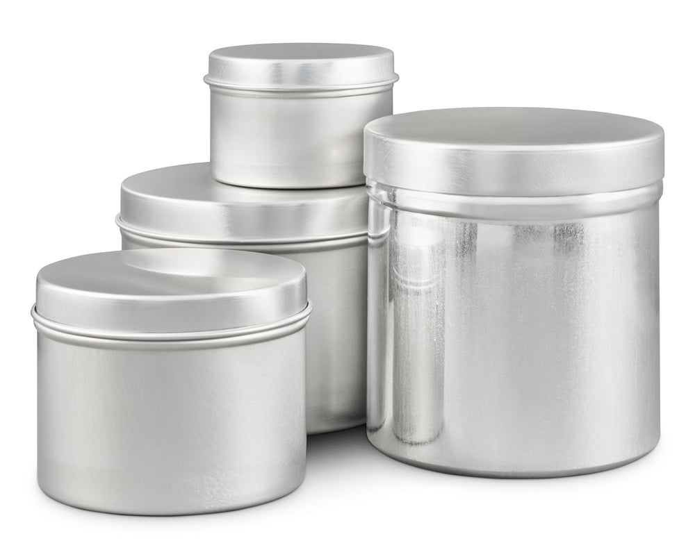 Rond aluminium blik in zilver, foto 2